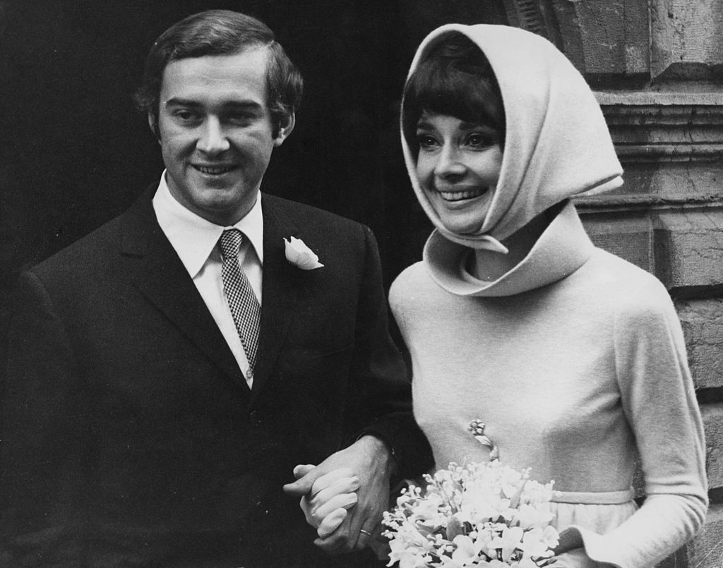 Audrey Hepburn (1929 - 1993) with her second husband, Italian psychiatrist Andrea Dotti