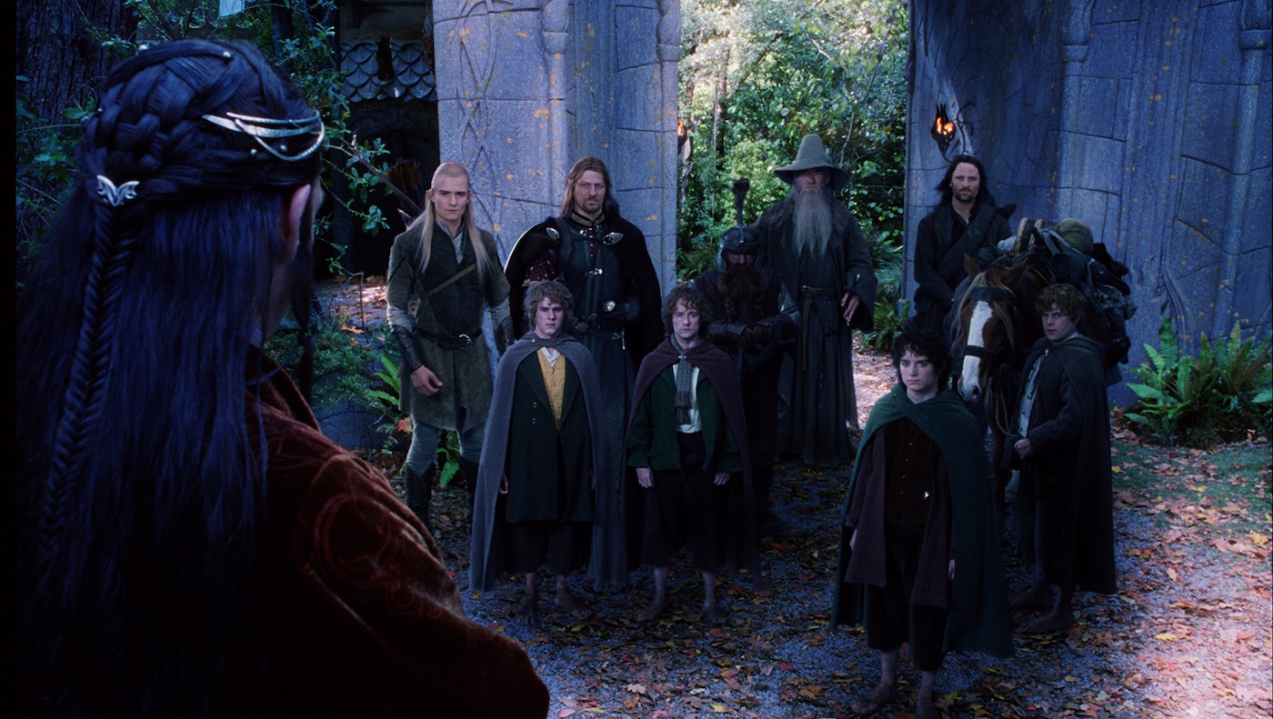 The 'Lord of the Rings' Fellowship - Legolas, Merry, Boromir, Pippin, Gimli, Gandalf, Frodo, Aragorn and Samwise