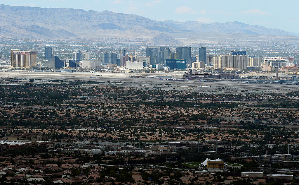 aerial view of the Las Vegas Strip