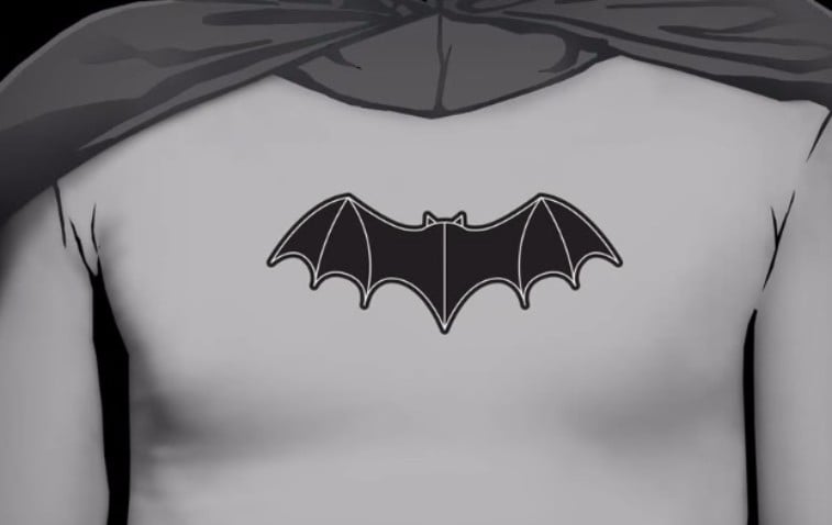 Batman's earliest on-screen logo