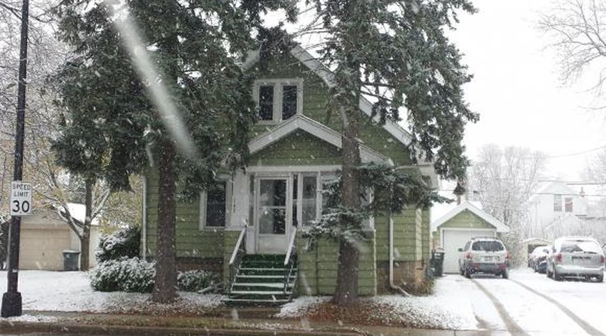 house on a snowy day 