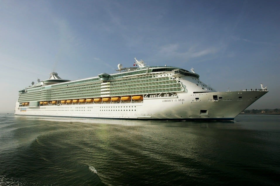 The Liberty of the Seas arrives at the Port of Southampton
