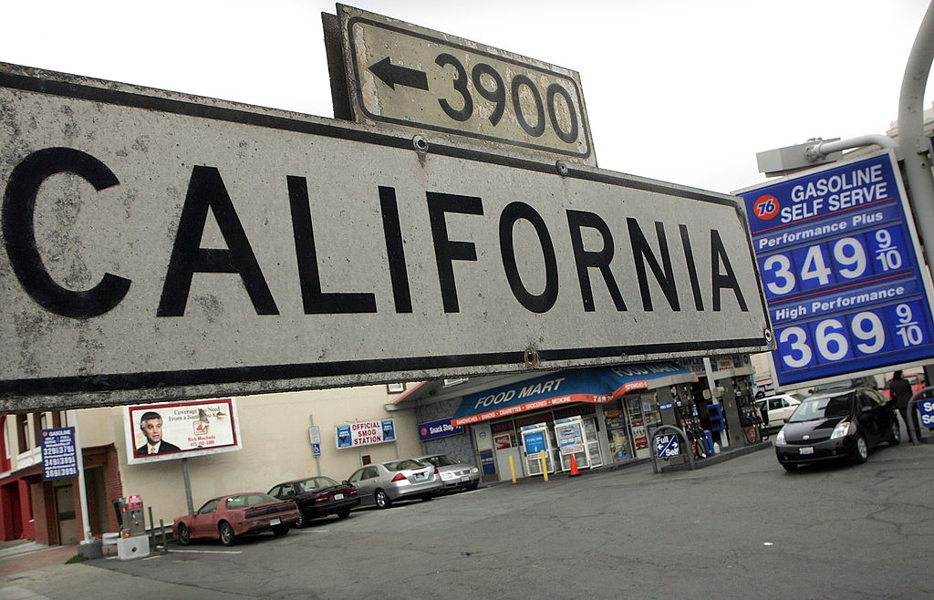 california gas station