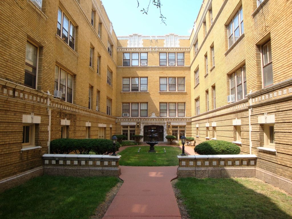 Apartment building courtyard