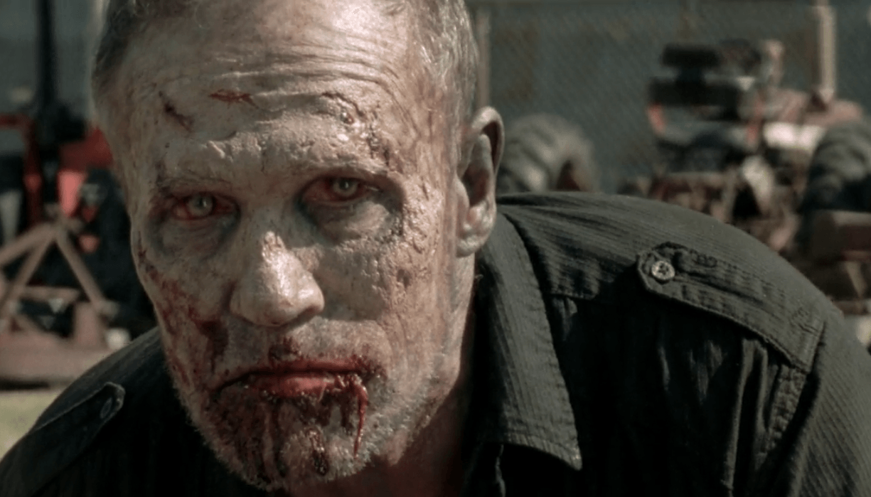Merle (Michael Rooker), recently zombified, in a scene from 'The Walking Dead' episode "This Sorrowful Life"