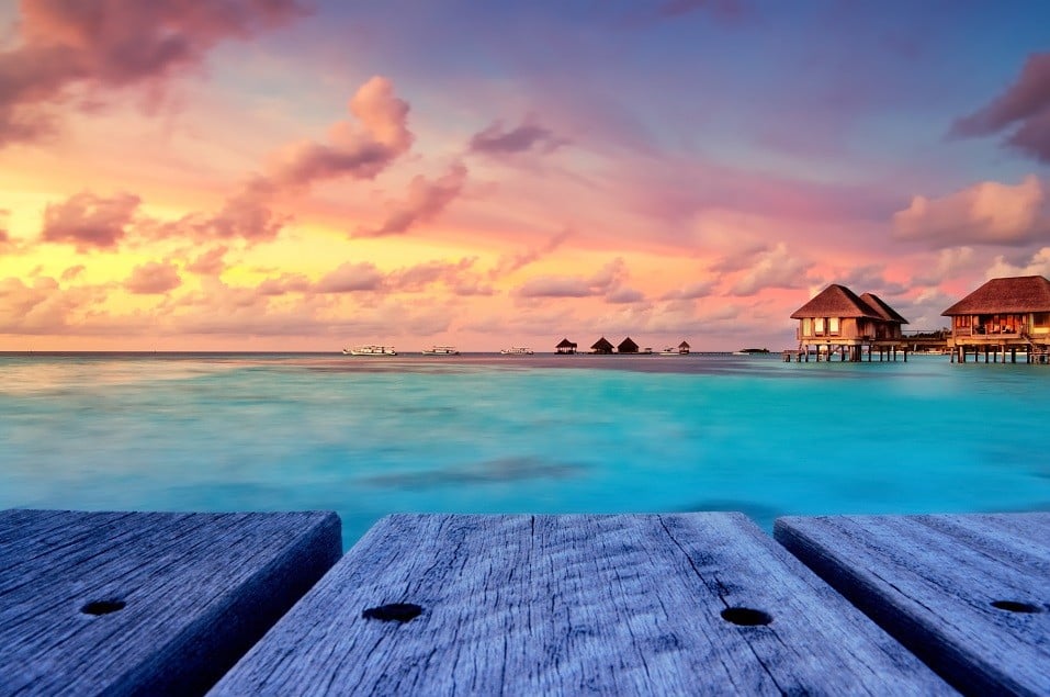 cloudy day in Maldives