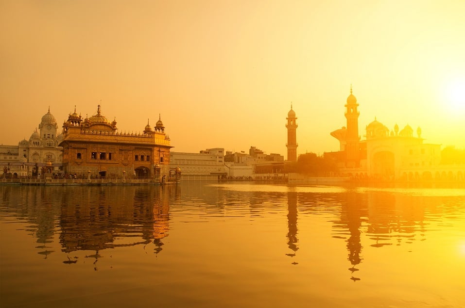 Golden Temple in Amritsar, Punjab, India.