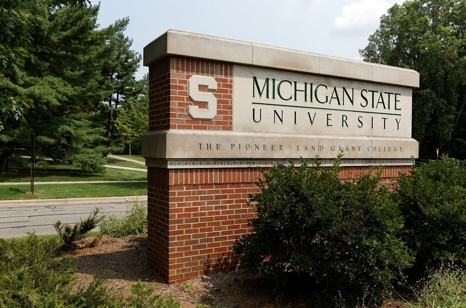 Michigan State University sign