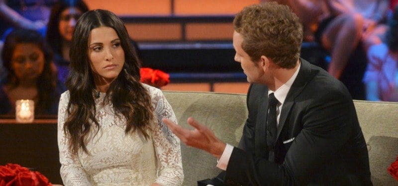 Andi Dorfman and Nick Viall talking on The Bachelorette: After the Final Rose