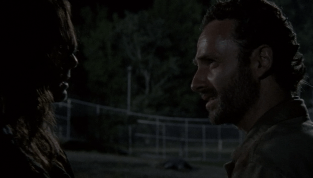 Rick arguing with Lori in a scene from 'The Walking Dead' episode 'Seed'