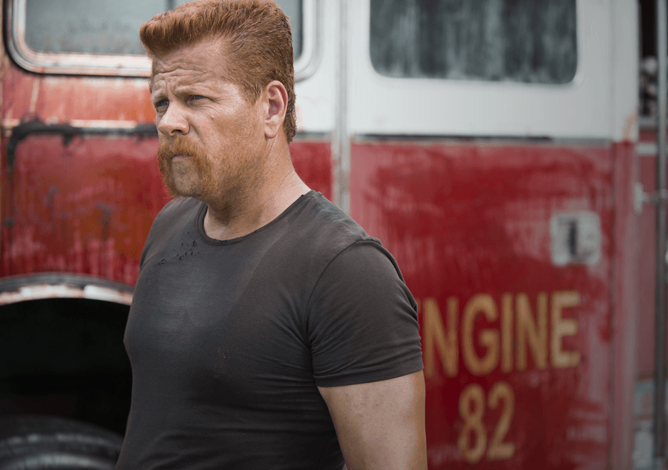 Abraham standing in front of a fire truck in 'The Walking Dead' episode 'Self-Help'