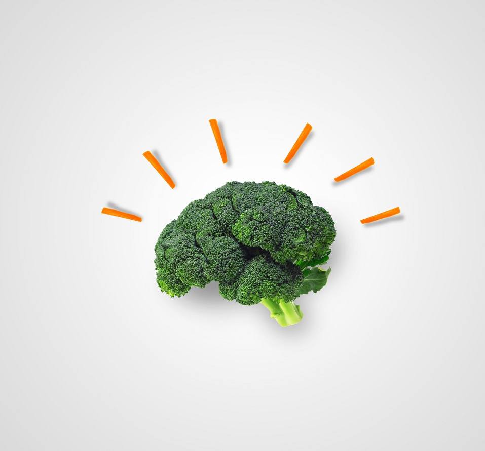 Broccoli that is shaped like a human brain