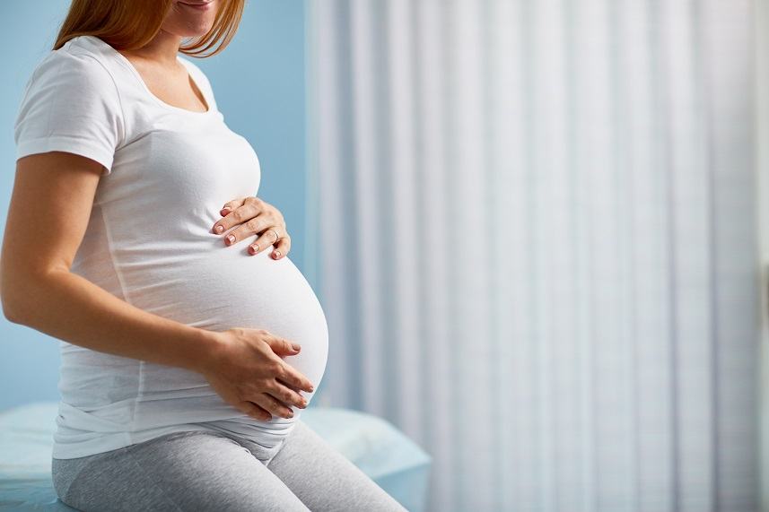 Pregnant woman sitting