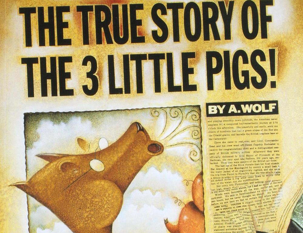cover art for The True Story of the Three Little Pigs