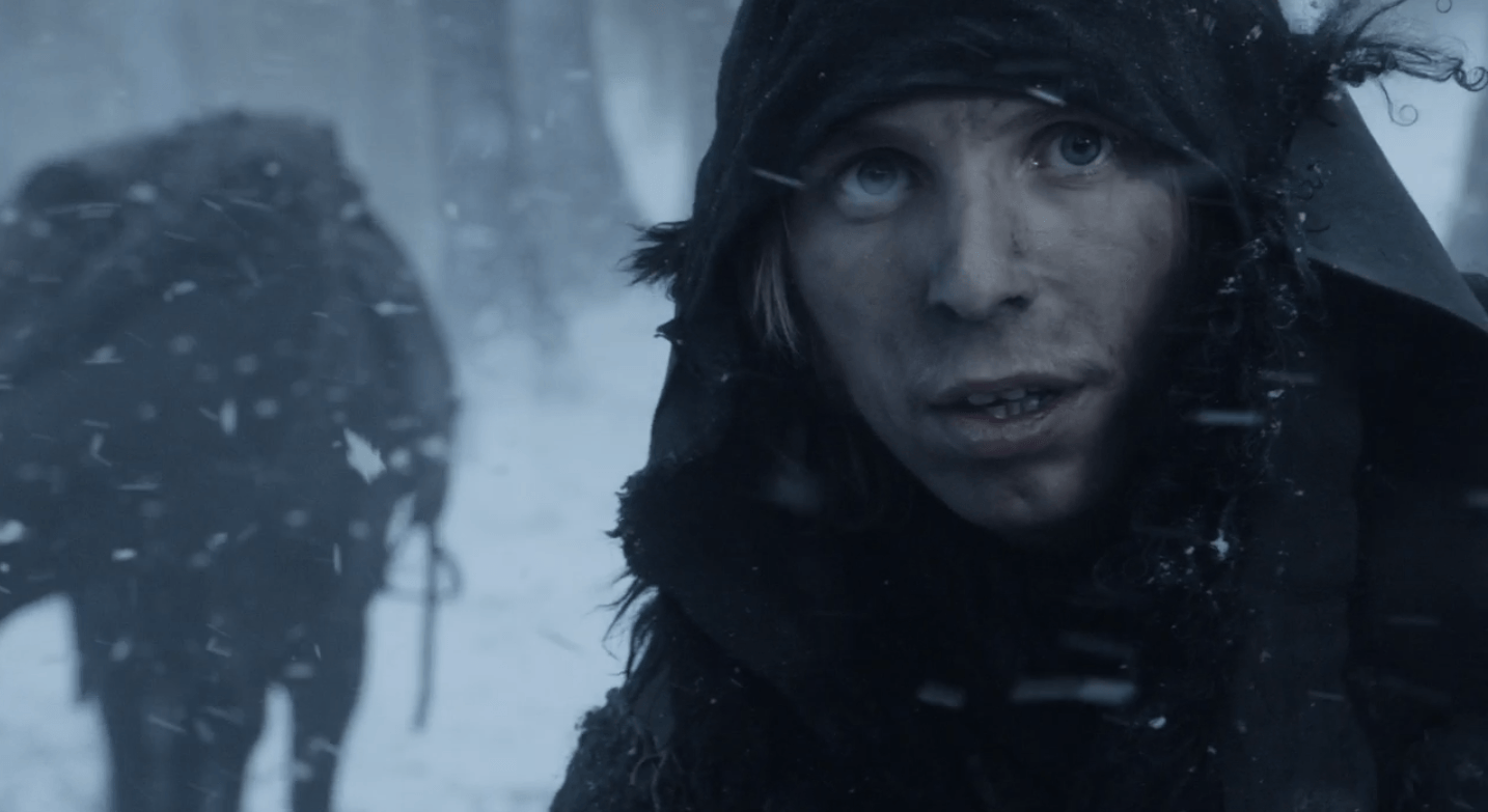 Gared, a Night's Watch ranger, beyond the wall in the first episode of 'Game of Thrones'
