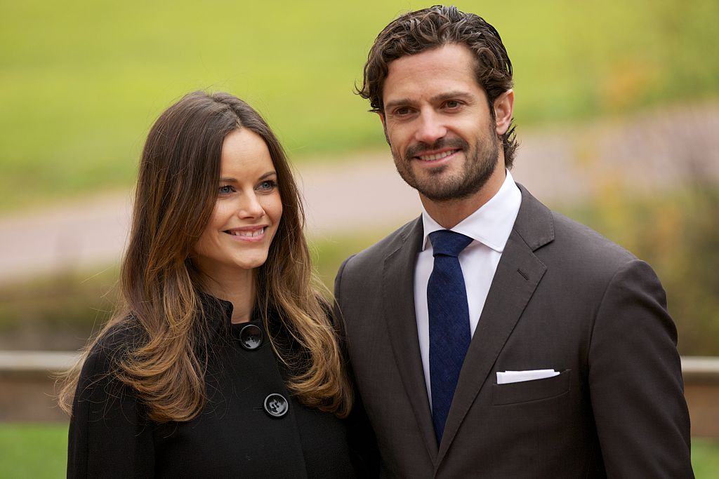 Princess Sofia and Prince Carl Philip smiling and posing for a photo together
