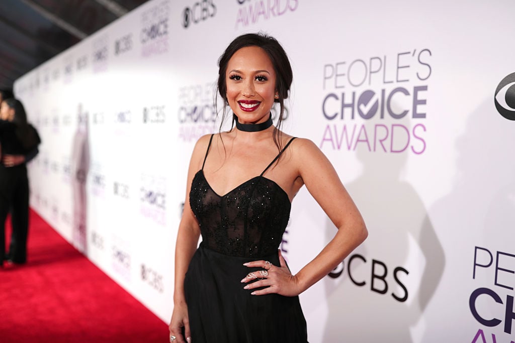 Dancer Cheryl Burke on a red carpet