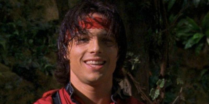 Ricardo Medina Jr. is in a red samurai costume and smiling