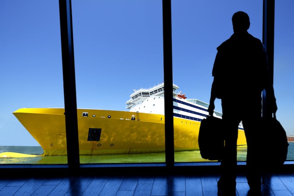 Waiting for cruise ship departure