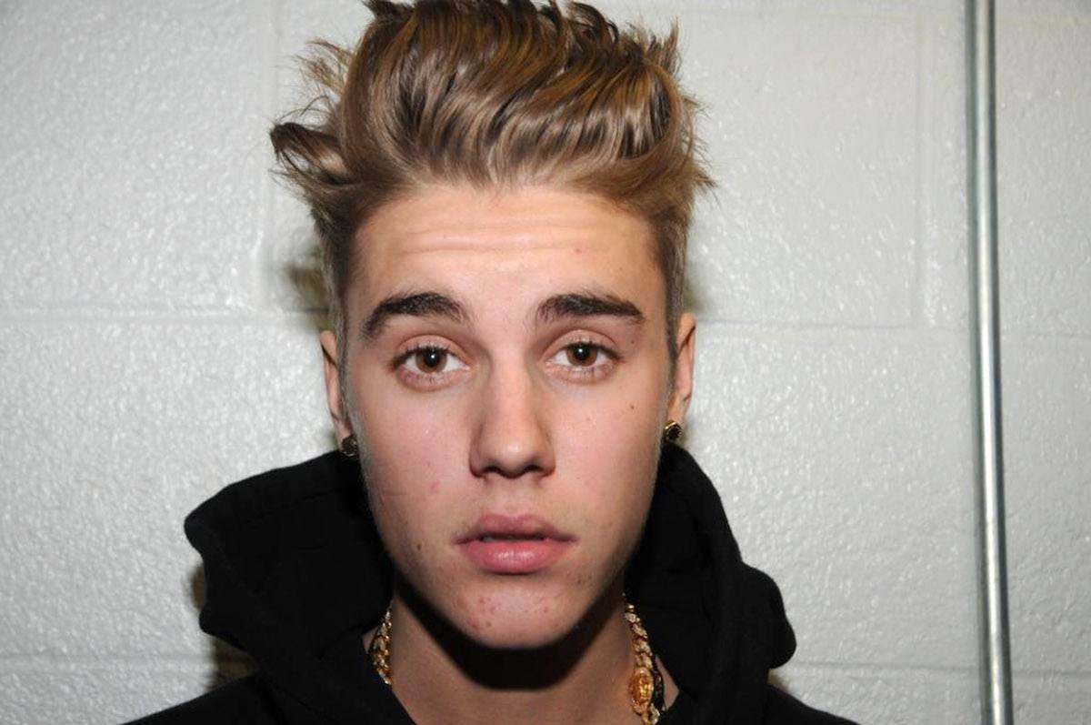Justin Bieber stares into the camera in a photo taken by the Miami Beach Police Department.