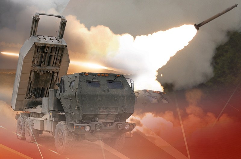 An advertisement for a High Mobility Artillery Rocket System.