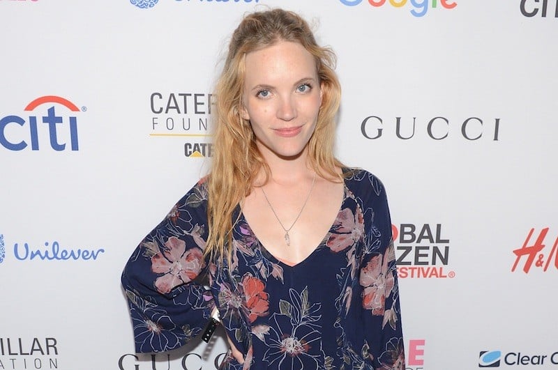Tamzin Merchan walks the red carpet at the Global Citizen festival