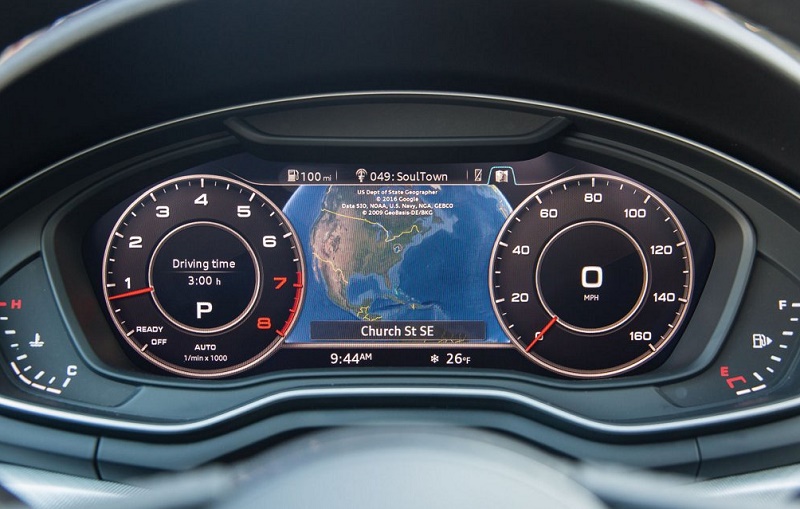 Virtual cockpit of 2017 Audi A4