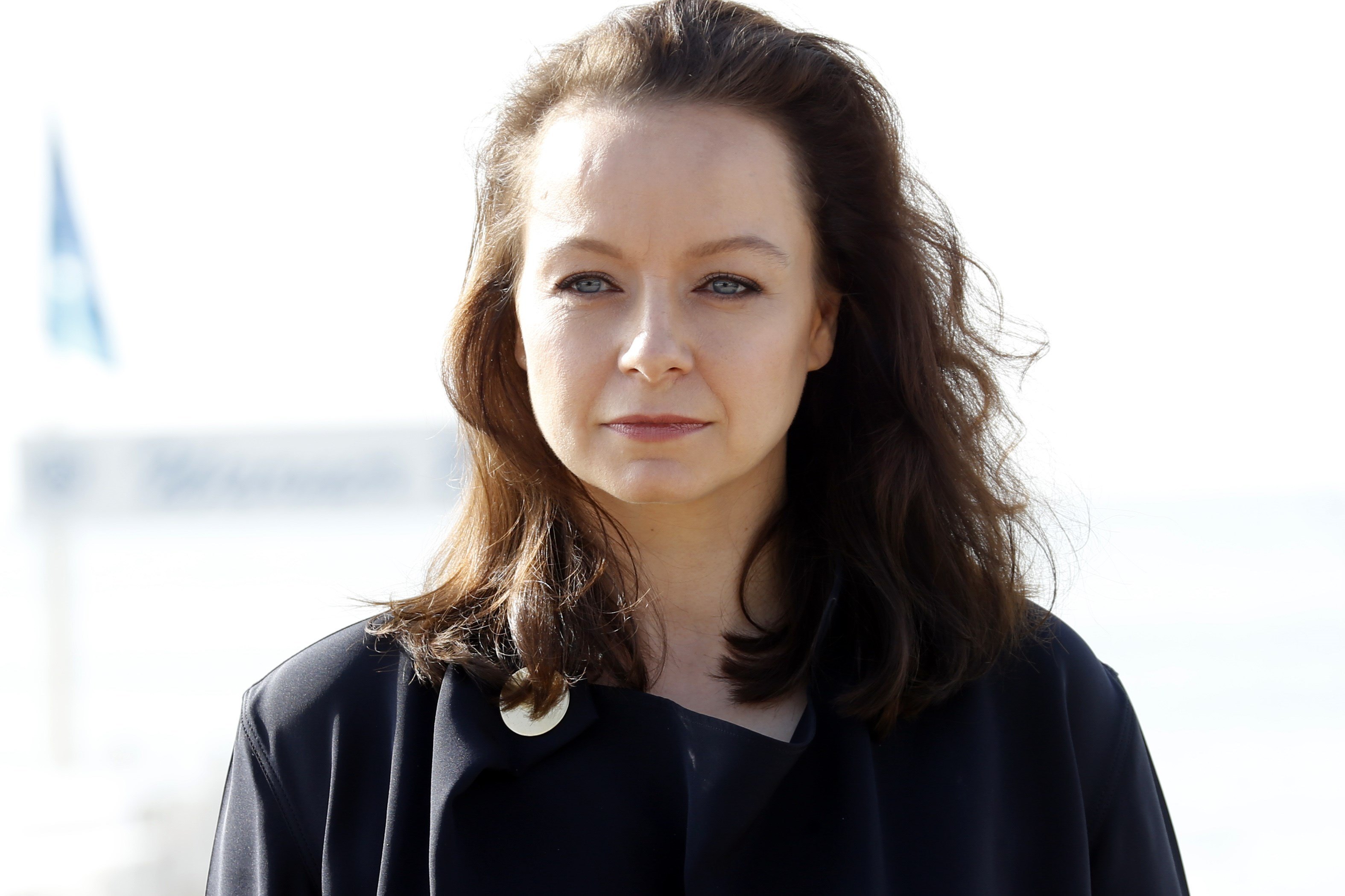 British actress Samantha Morton stands out for the photocall of the TV series "The Last Panthers" 