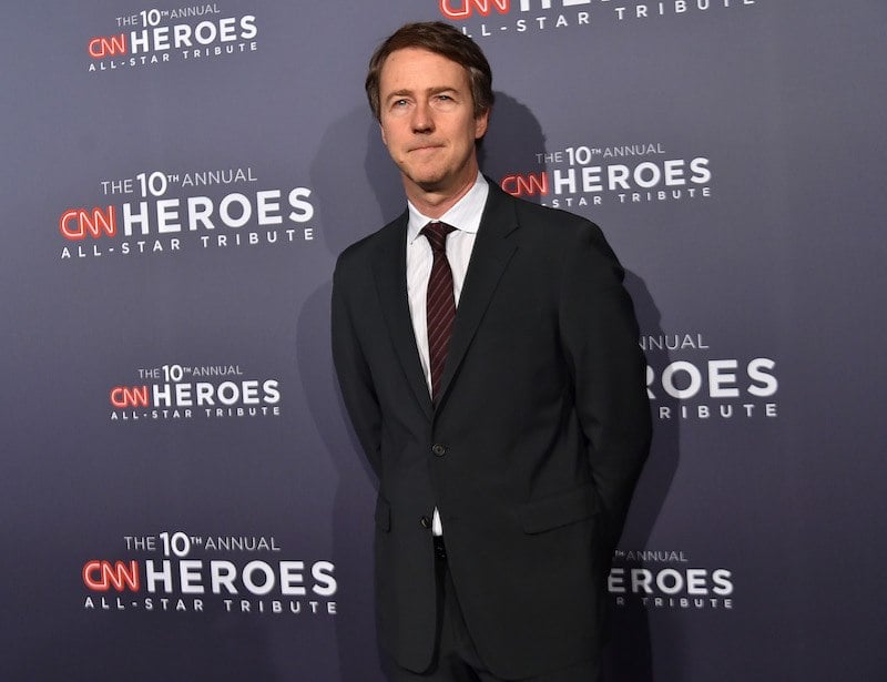 Edward Norton stands in a tux at the CNN Heroes Gala 2016 