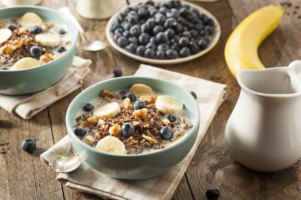 Organic Breakfast Quinoa with Nuts and Berries