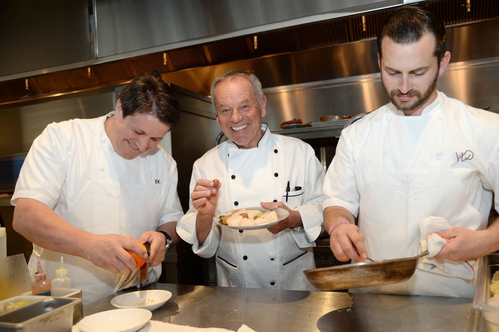 Wolfgang Puck in a kitchen
