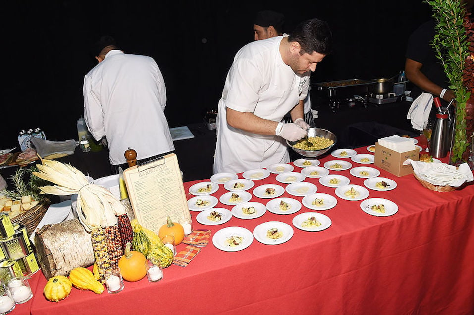chefs plating food