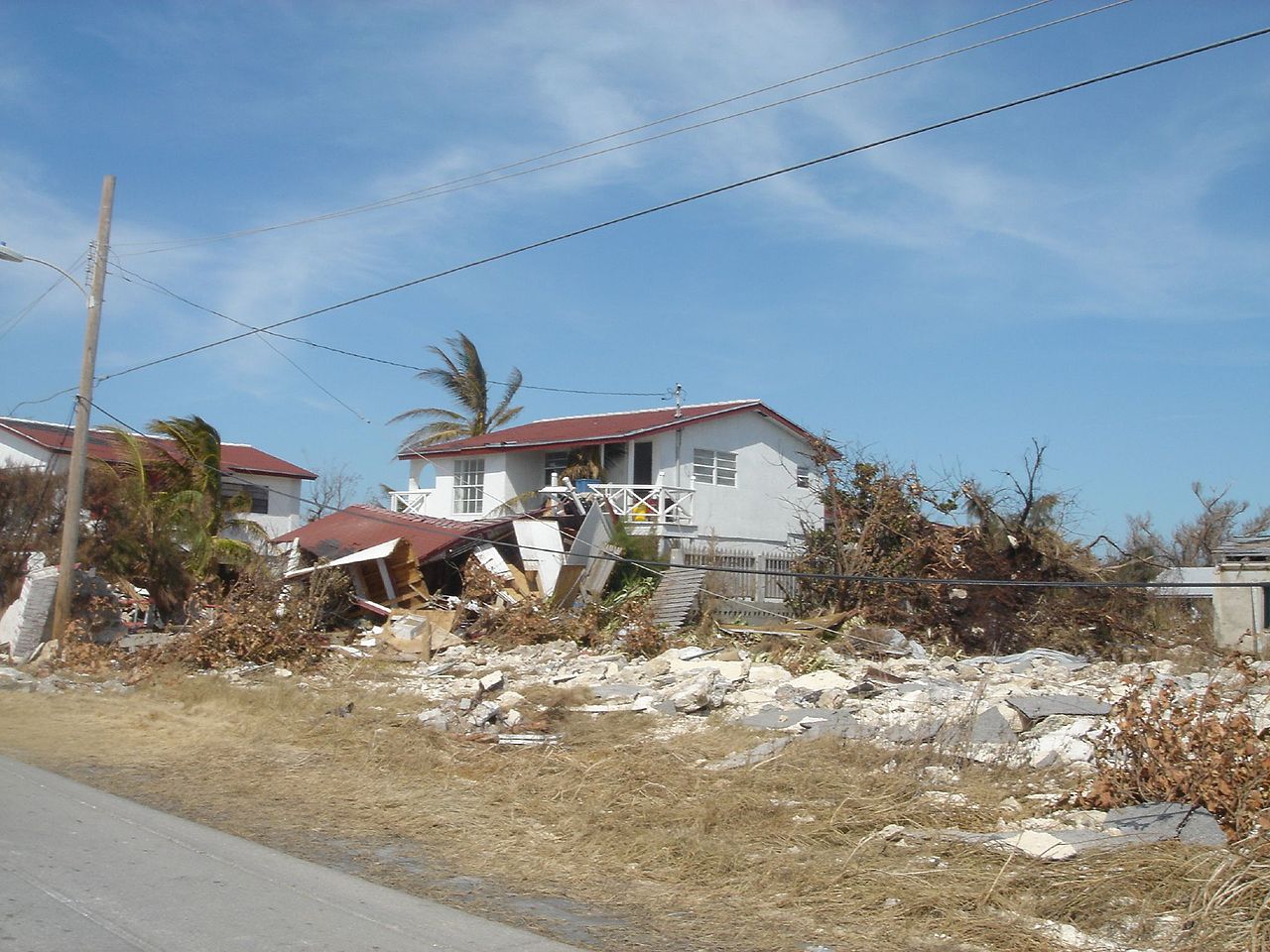 destroyed house