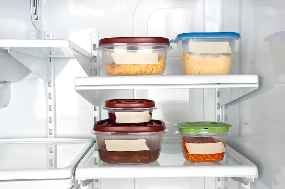 Leftovers in food containers