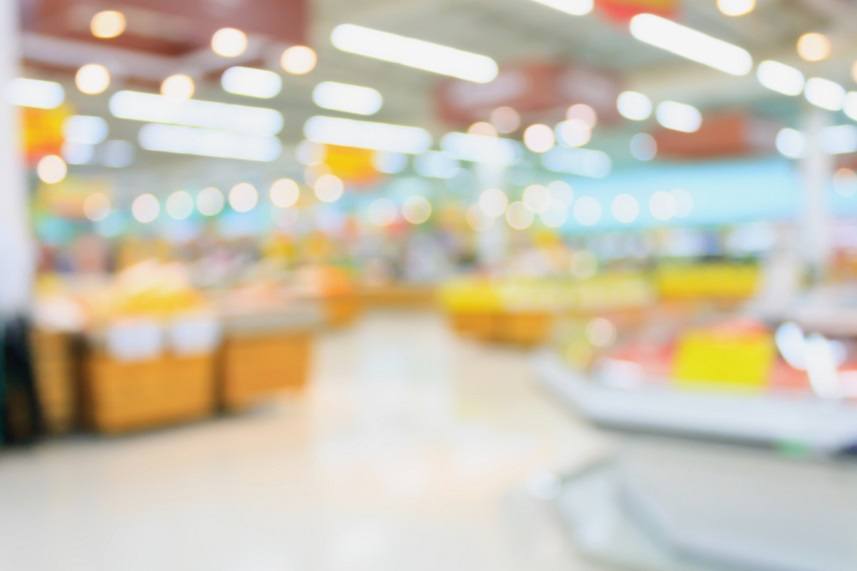 Supermarket blurred background