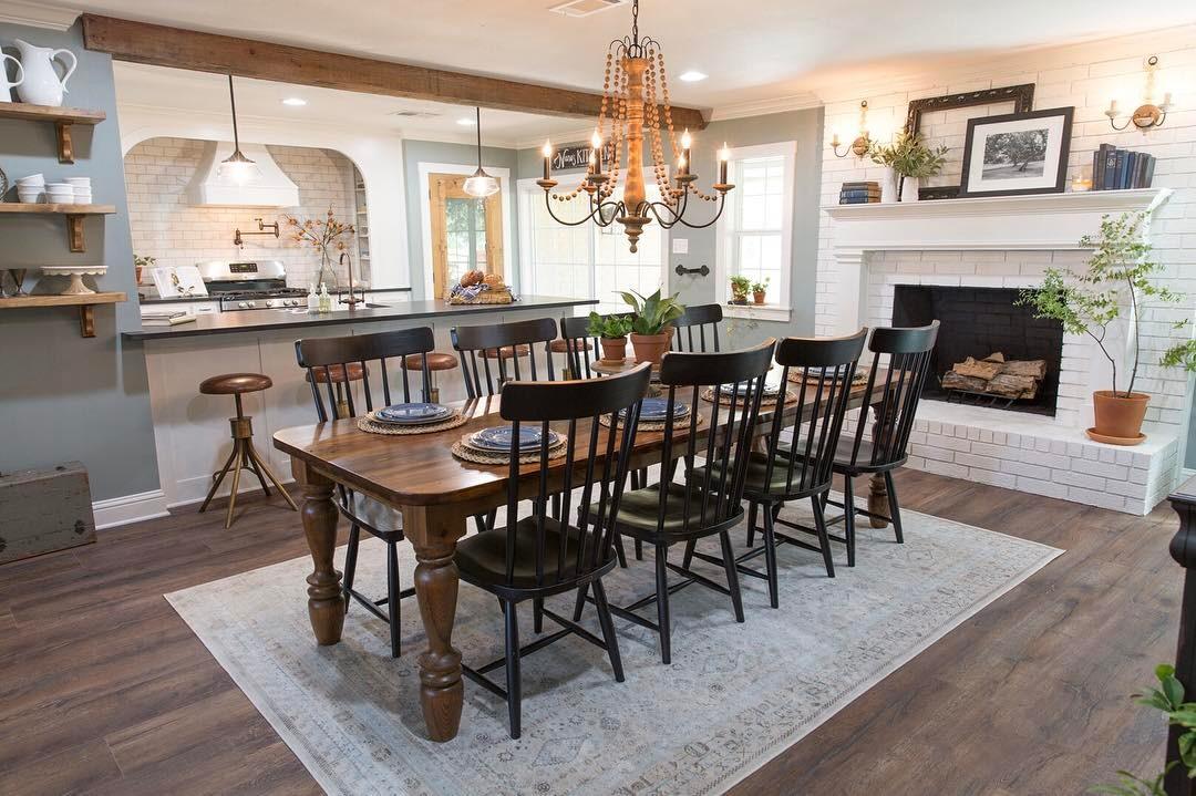 chandelier over dining table