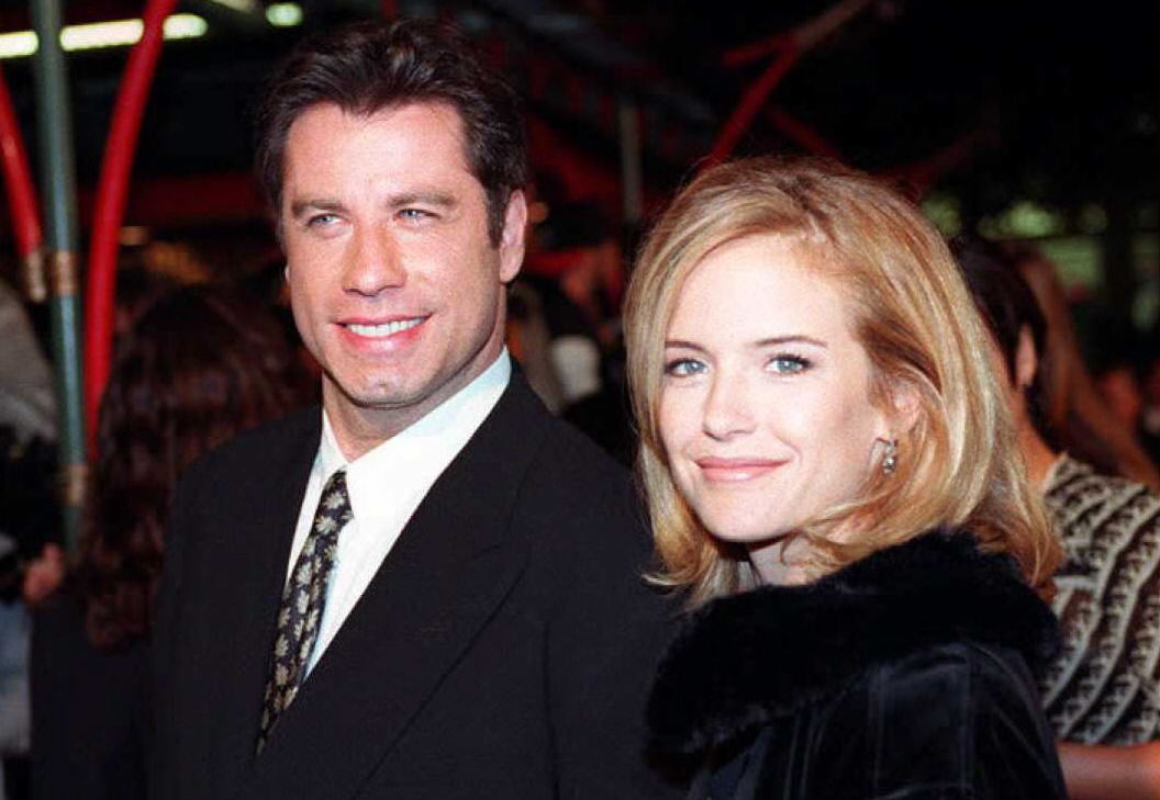 Actors John Travolta and Kelly Preston
