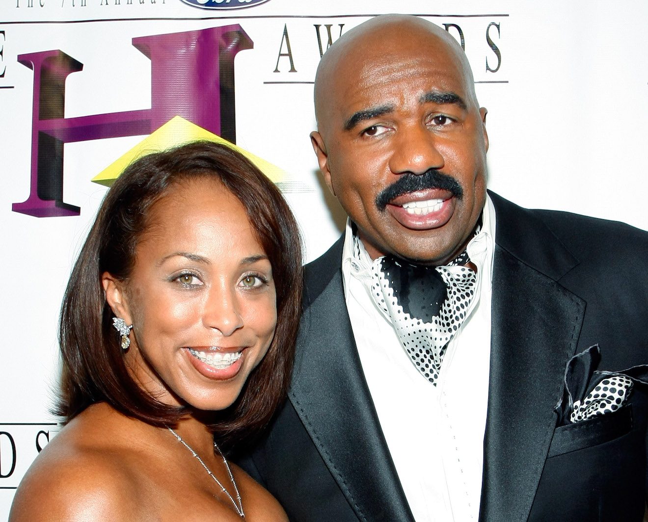 Steve Harvey and his wife Marjorie Bridges at the 7th Annual Hoodie Awards.