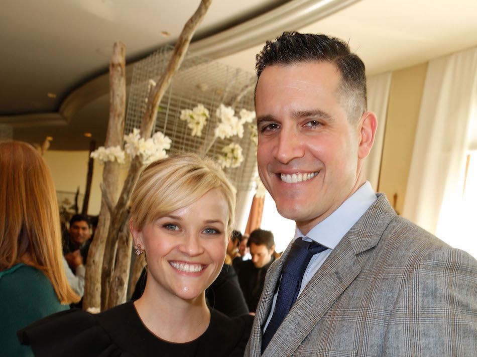 Actress Reese Witherspoon poses with husband Jim Toth at the March of Dimes Luncheon.