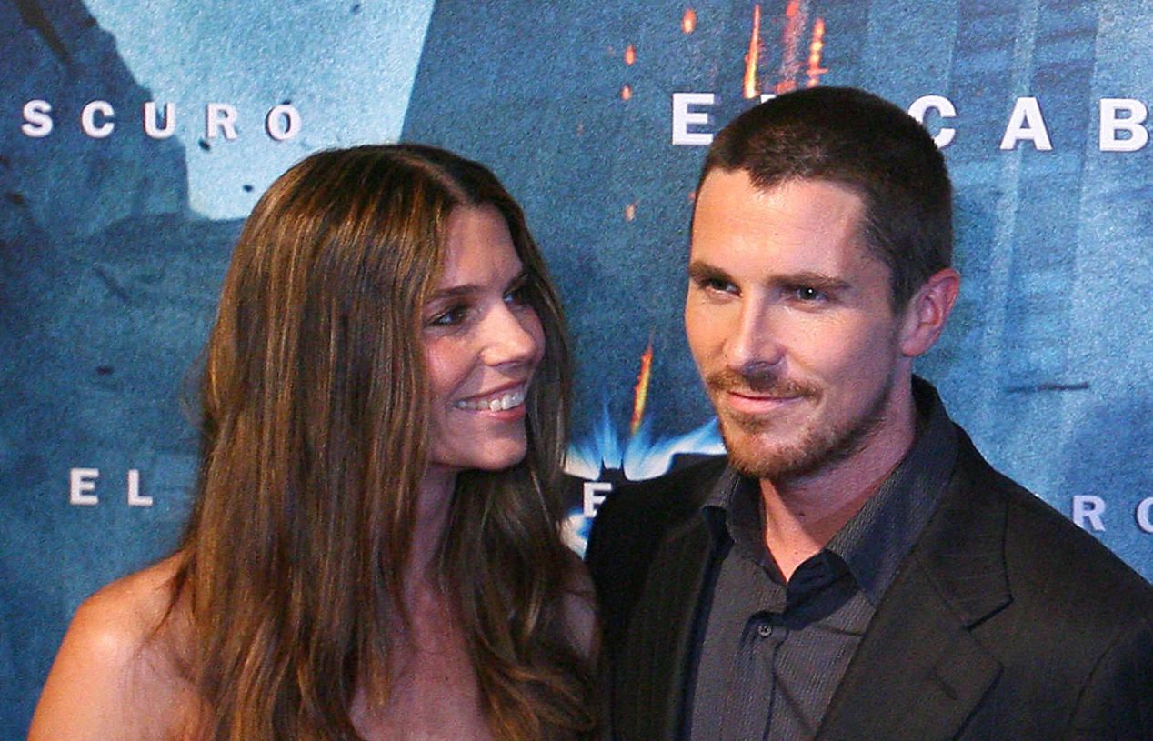 Sandra 'Sibi' Blazic with her actor husband Christian Bale at 'The Dark Knight' premiere.