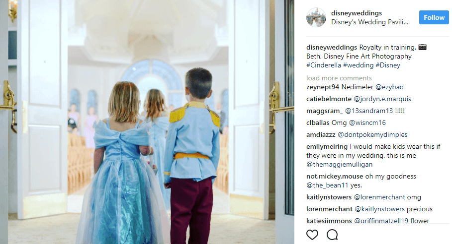 Disney Weddings via Instagram