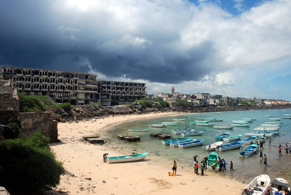 Mogadishu Port in Somalia.