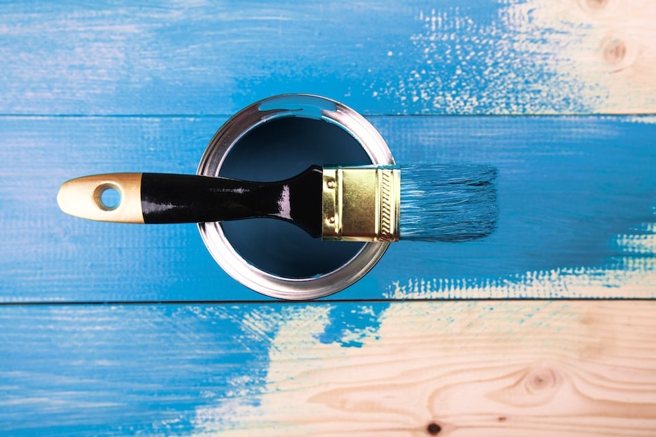 Painting in a blue color