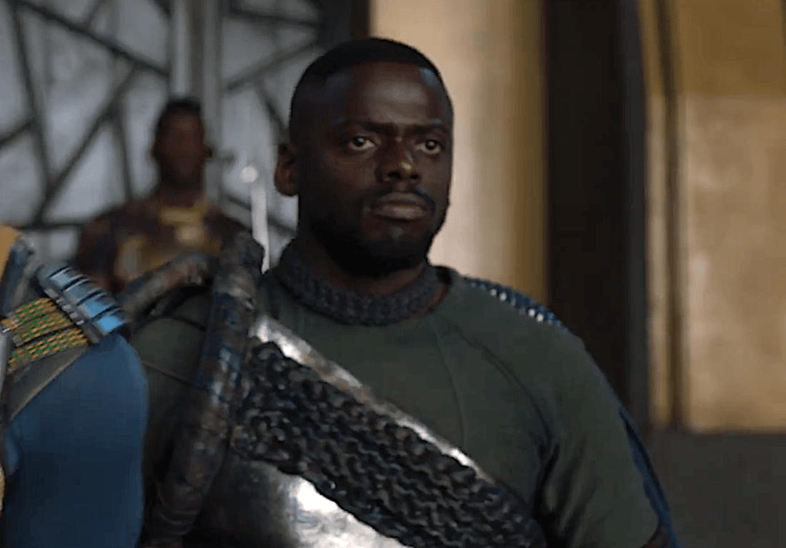 Daniel Kaluuya's W'Kabi stands in armor in Black Panther 