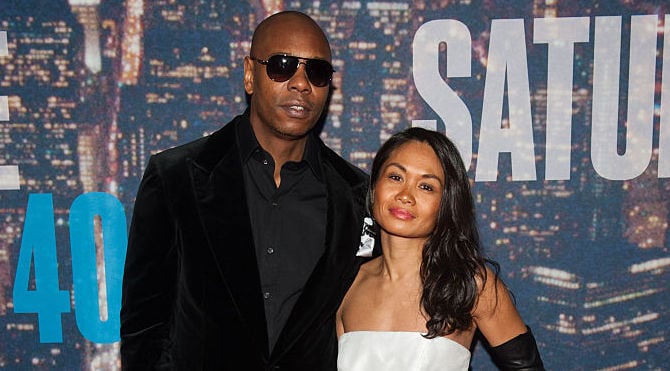 Dave Chappelle with kind, Wife Elaine Chappelle 