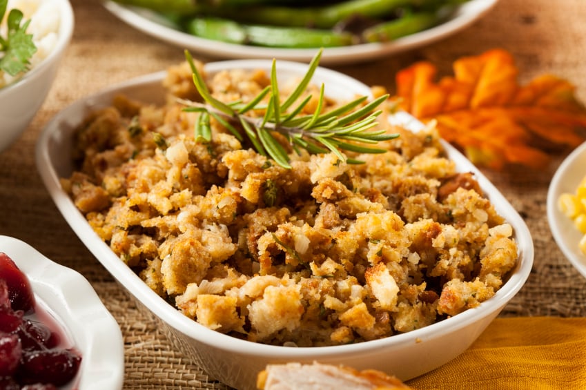 dish of stuffing
