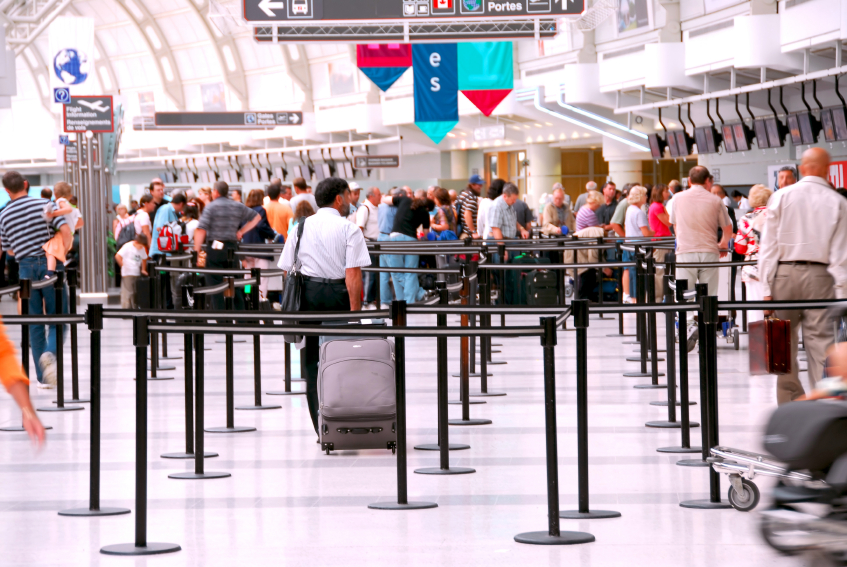 Airport crowd, travel