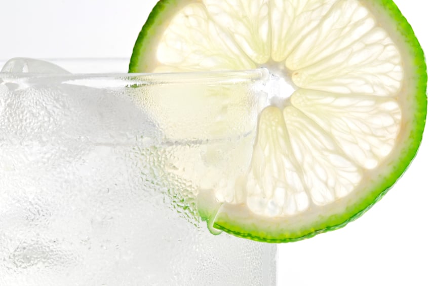 cocktail with lime