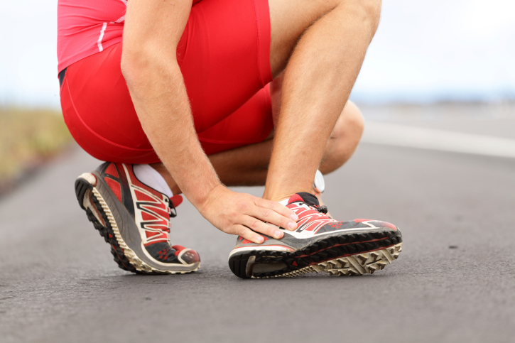 a sprained ankle