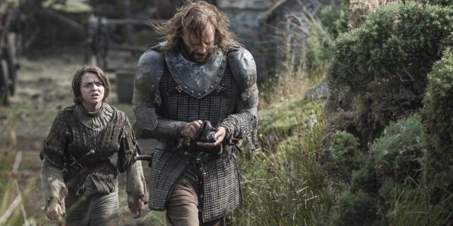 Arya Stark and "The Hound" on Game of Thrones